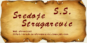 Sredoje Strugarević vizit kartica